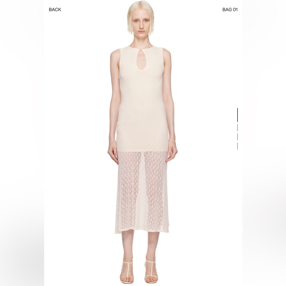 BEC+BRIDGE | Off-White Aurora Keyhole Maxi Dress